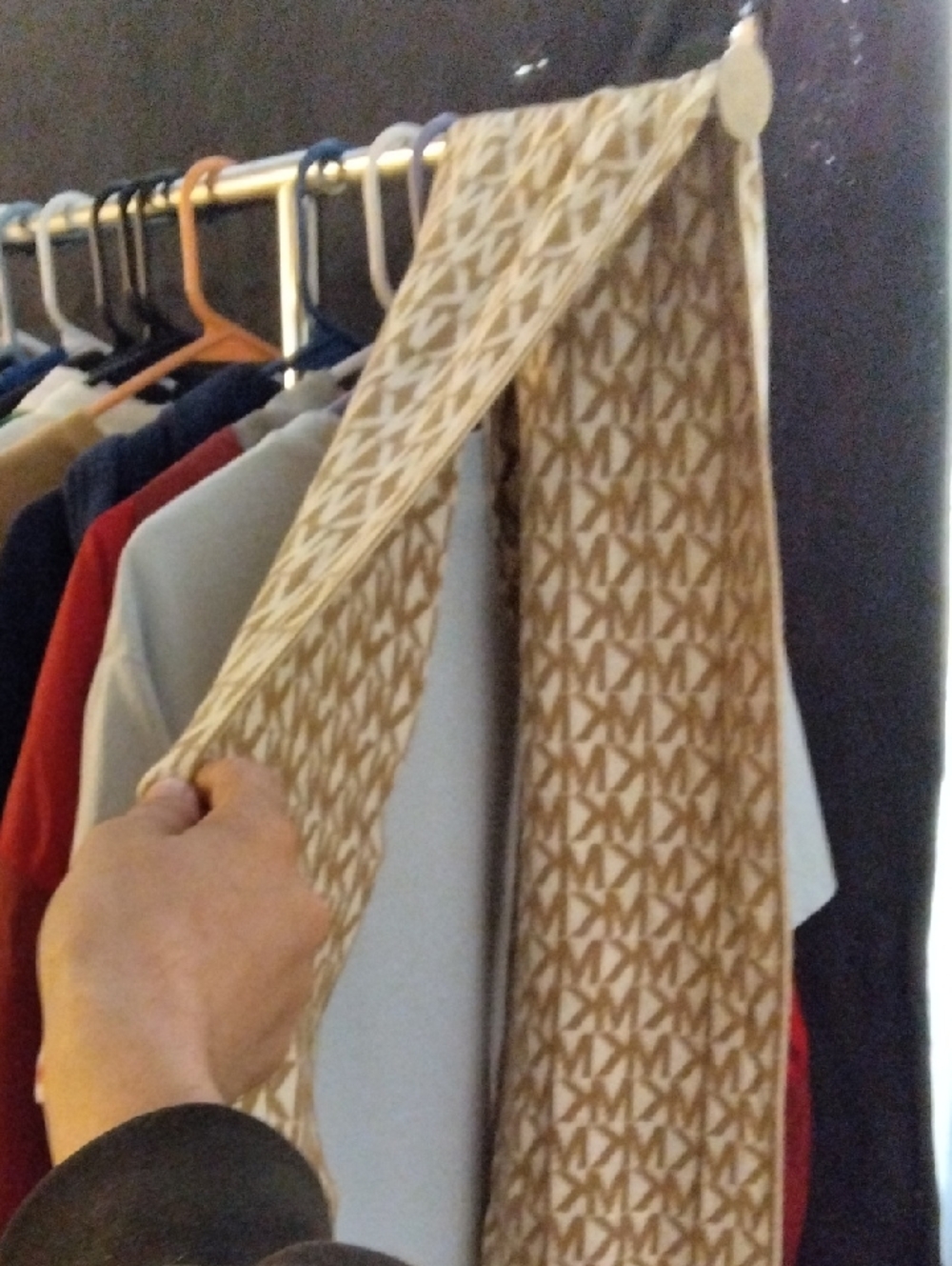 Michael Kors Beige and Cream MK Monogram Scarf